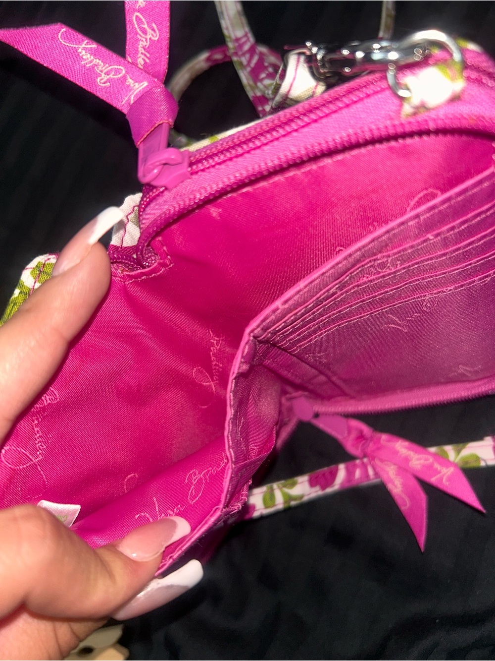 Vera Bradley Crossbody Wallet Retired Julep Tulip Pattern - Picture 5 of 7